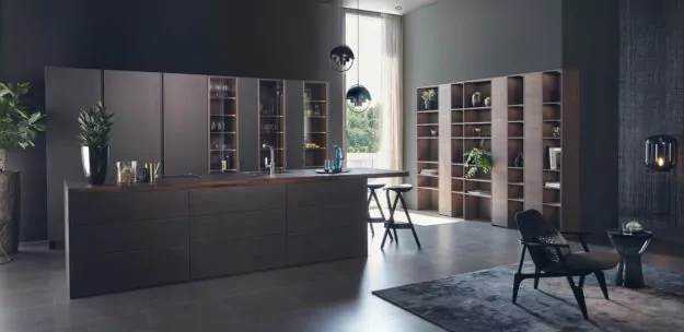Ewerling Küchen, Bild einer modernen Küche in schwarz